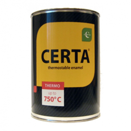 Эмаль термостойкая черная 0,8 кг CERTA